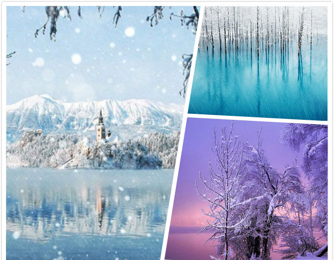世界の美しい冬景色　雪と氷の世界