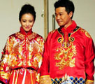 俳優の陳思誠と佟麗婭が中国風の挙式
