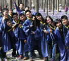 南京の大学で早めの卒業記念撮影