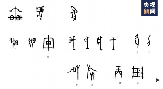 動画に使用された甲骨文字の原型。