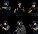 新疆公安辺防女子特殊任務分隊の女性隊員たち