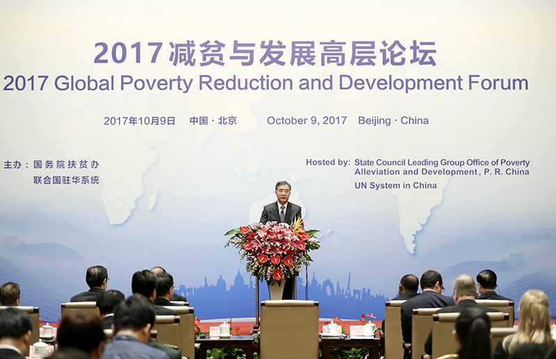 汪洋副総理「国際貧困削減事業を連携して推進」