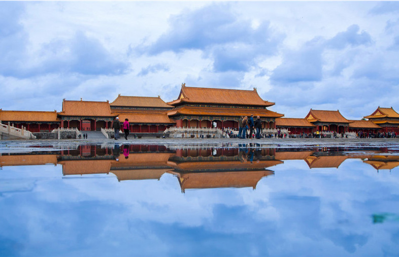 秋雨があがった後の北京・故宮