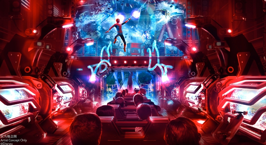 上海ディズニーランドでスパイダーマン・テーマエリアの起工式