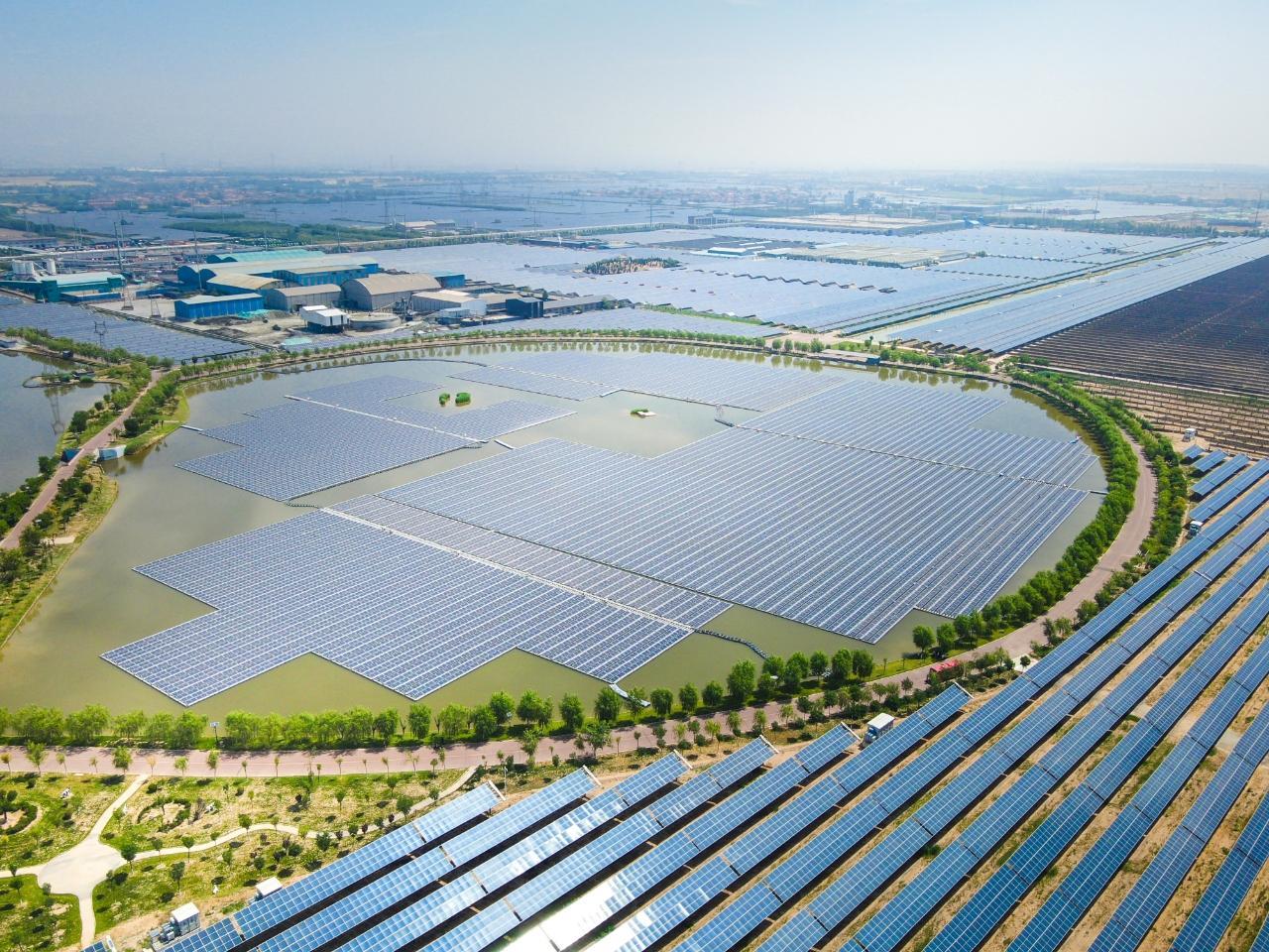 晋南鋼鉄集団有限公司1万ムー太子湖太陽光発電プロジェクト（画像提供：国網山西省電力公司）