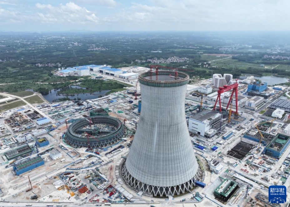 中国初となる原子力発電所の超大型海水冷却塔の主体工事が完了