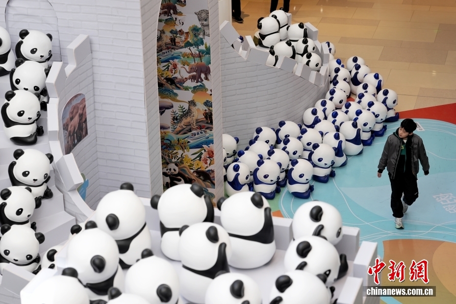 パンダのインスタレーションで祝う国際パンダデー　北京
