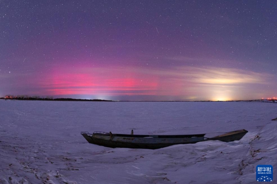 黒竜江省各地で観測された神秘的なオーロラ