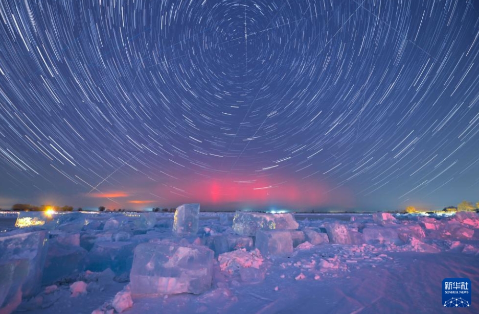 黒竜江省各地で観測された神秘的なオーロラ